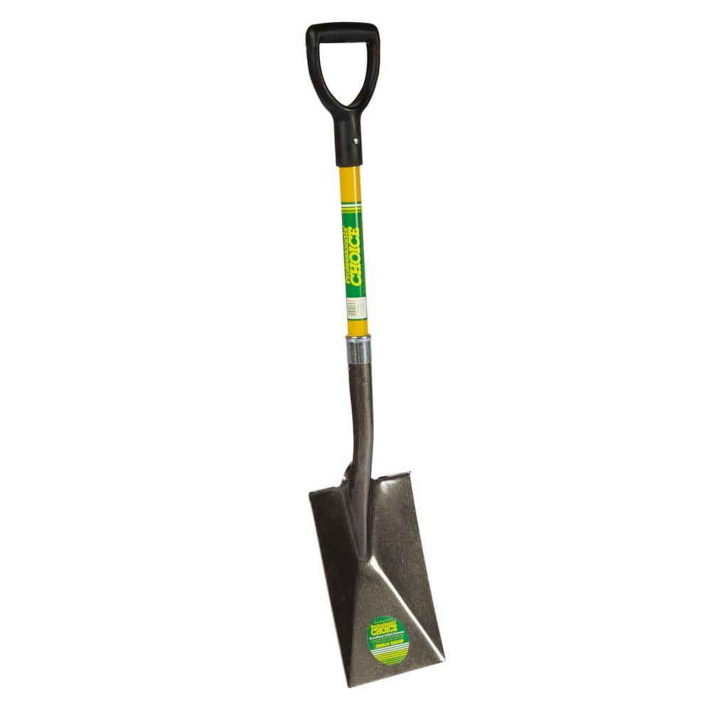 Emsco 28 in. Garden Spade with Fiberglass Handle Heavy-Duty 14-Gauge Steel Head