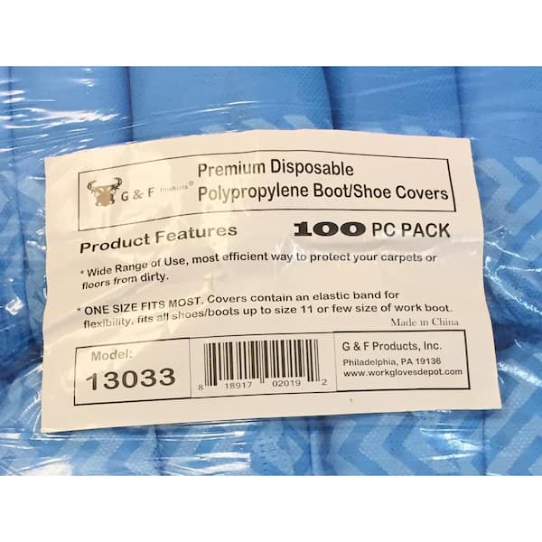 Blue Shoe Guys 100-Pack Polypropylene Shoe Covers Size: Large at