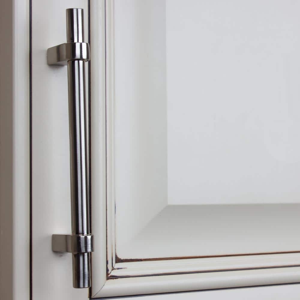 Satin Nickel Brushed T-Bar Cabinet Pull with Mounting Hardware