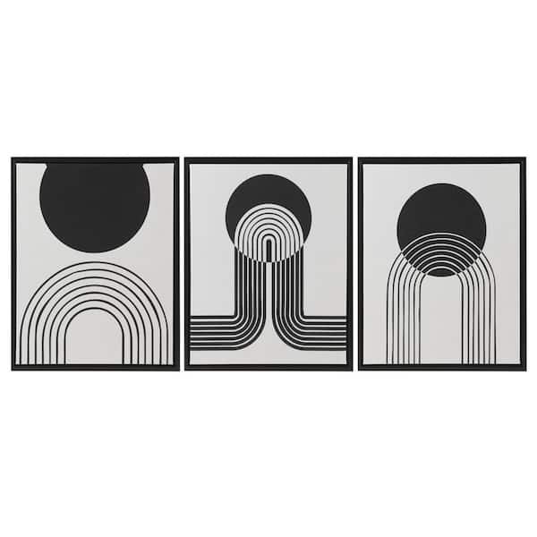 Miscool Anky 3-Piece Framed Art Print 20.83 in. x 16.83 in. Framed Canvas Wall Art Set