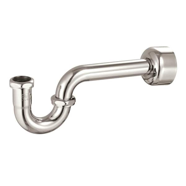 Kingston Brass Circlet 1-1/4 in. Polished Nickel Brass P-Trap, 18-Gauge