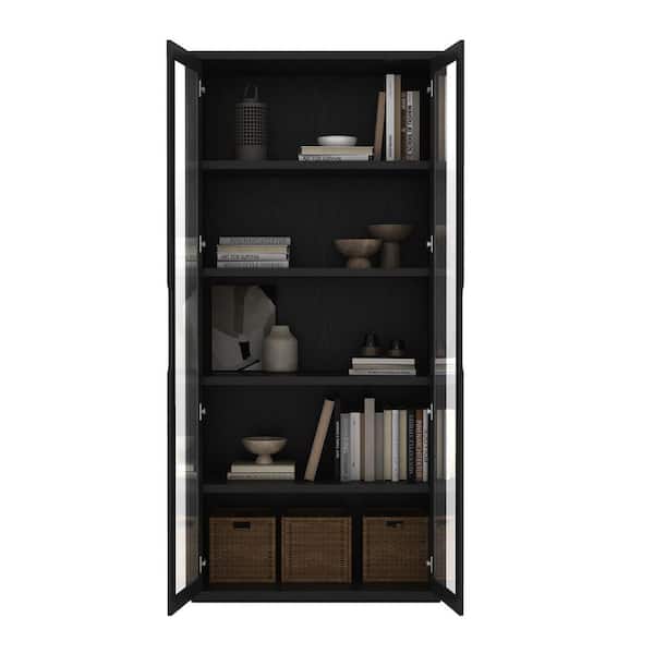 Manhattan Comfort Rivington 79 in. Tall Modern Black  display picture 3