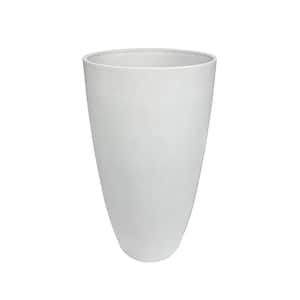 Acerra 11.5 in. x 20 in. H, Curved Vase Plastic Planter, White