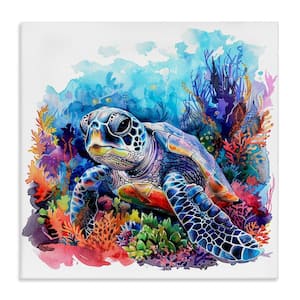 Stupell Industries Drifting Sea Turtle by LSR Design Studio