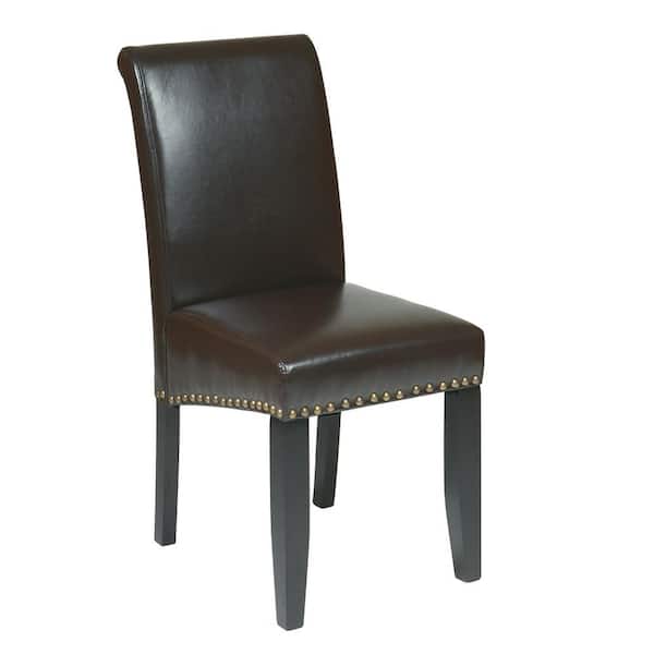 OSP Home Furnishings Espresso Eco Leather Parsons Dining Chair