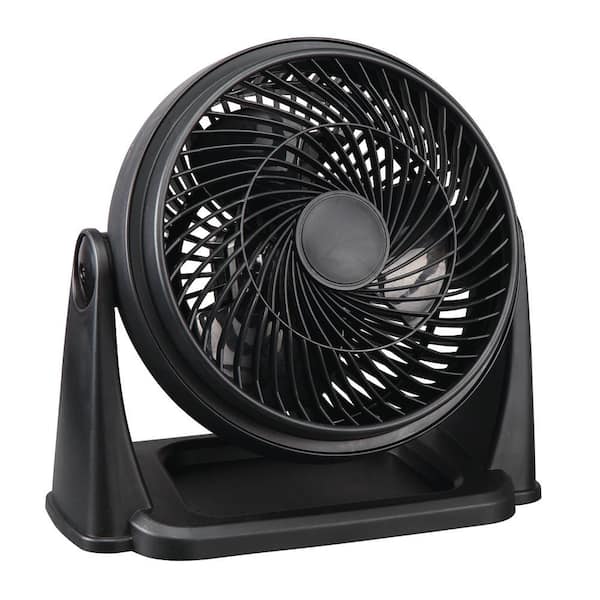 Hampton Bay 9 in. 3 Speed Personal Desk High Velocity Table Fan in Black