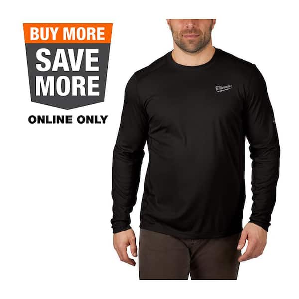 Men's WORKSKIN X-Large Black Lightweight Performance Long-Sleeve T-Shirt