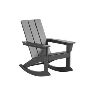 WESTIN OUTDOOR Shoreside Dark Green Plastic Modern Adirondack Outdoor ...