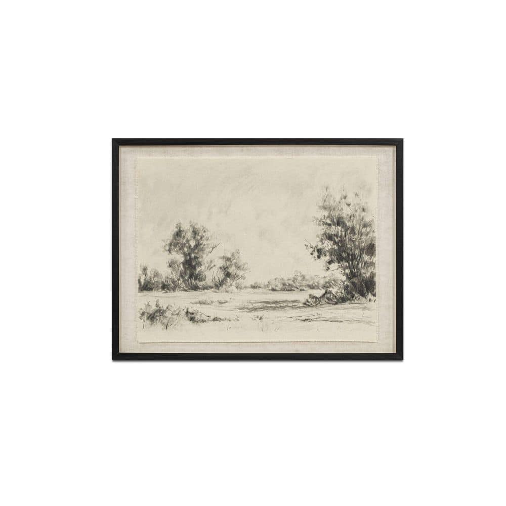 Elrican Briar Solid Pine Wood Framed Watercolor on Linen Landscape Art Print 31.5 in. x 23.6 in. price history on PriceWatchPro