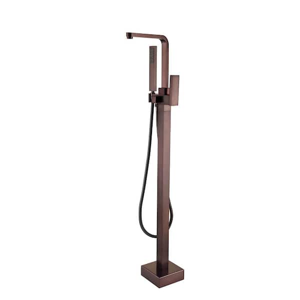 Maincraft Single-Handle Freestanding Tub Faucet with Hand Shower in Oil Rubbed Bronze