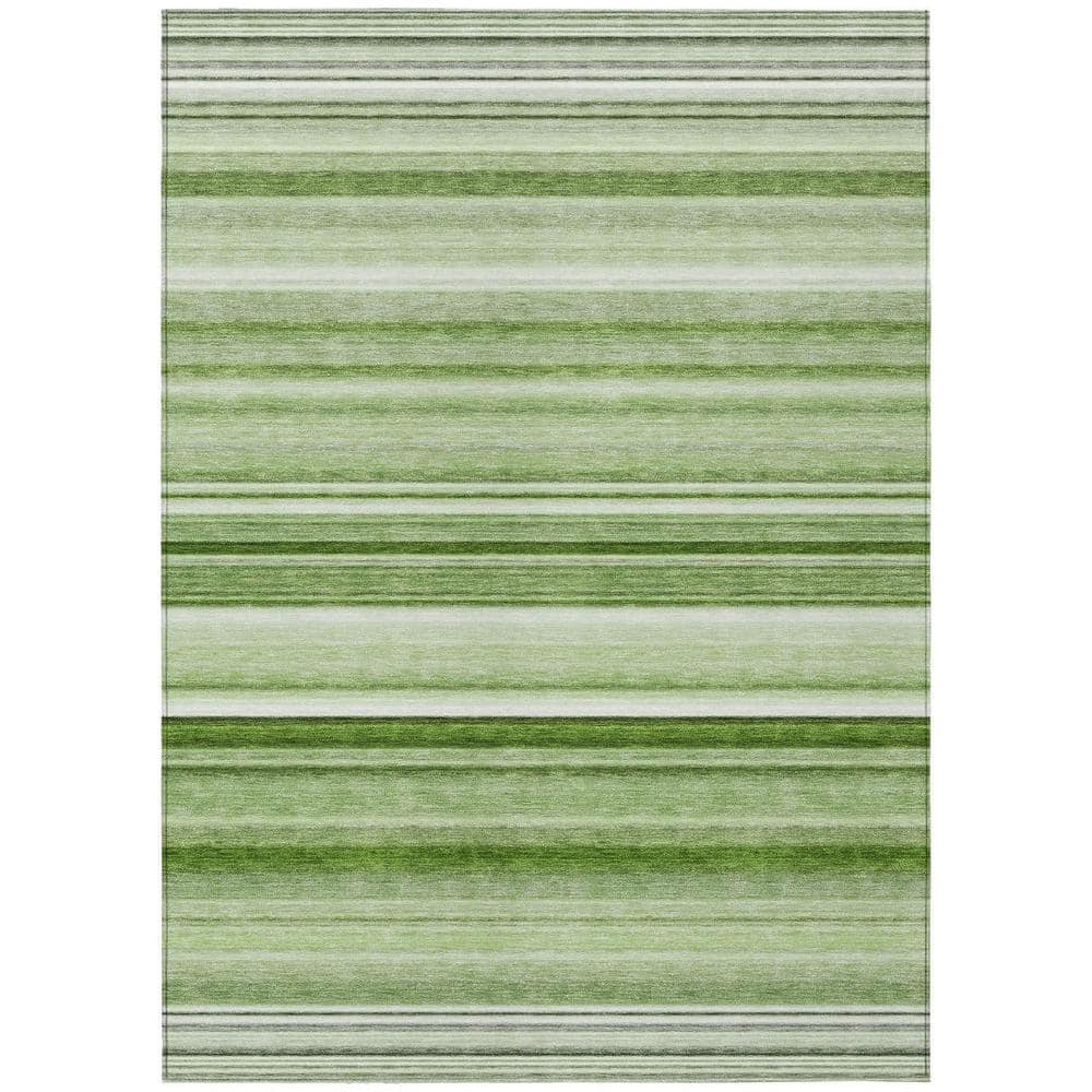 Artichoke Green 3 ft. x 5 ft. Woven Striped Polyester Rectangle Indoor/Outdoor Area Rug price history on PriceWatchPro