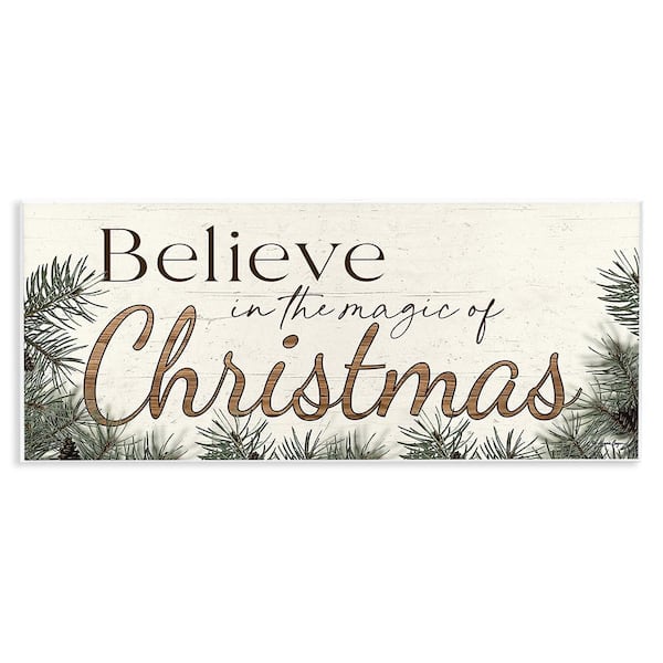 Stupell Industries Magic Of Christmas Phrase by Susie Boyer 1-Piece Unframed Graphic Print Typography Poster Art Print 17 in. x 7 in.