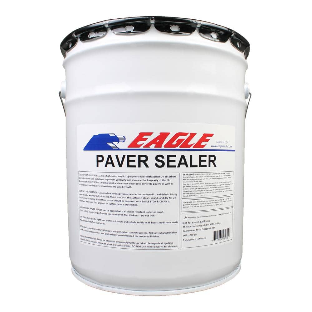 Eagle 5 gal. Clear Wet Look Solvent Based Acrylic Concrete Paver Sealer