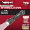 Husky 7000-Lumens Dual Power LED Rechargeable Tactical Focusing Handheld Flashlight PVL-FLT-0019