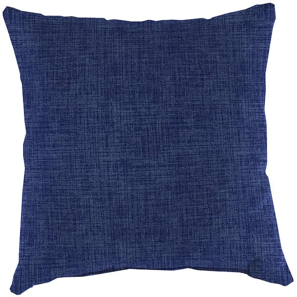 Jordan Manufacturing 16 in. L x 16 in. W x 4 in. T Square Outdoor Throw Pillow in Celosia Indigo