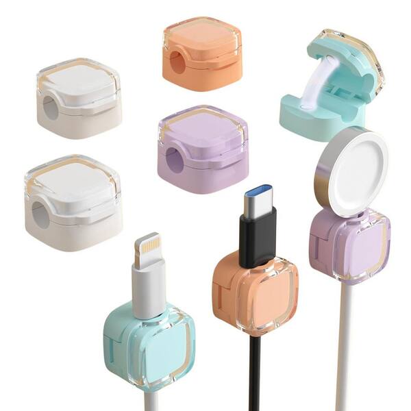 Magnetic Cable Clips Adjustable Cord Holder for Cable Management Adhesive Wire Organizer Multicolor 8 Pack