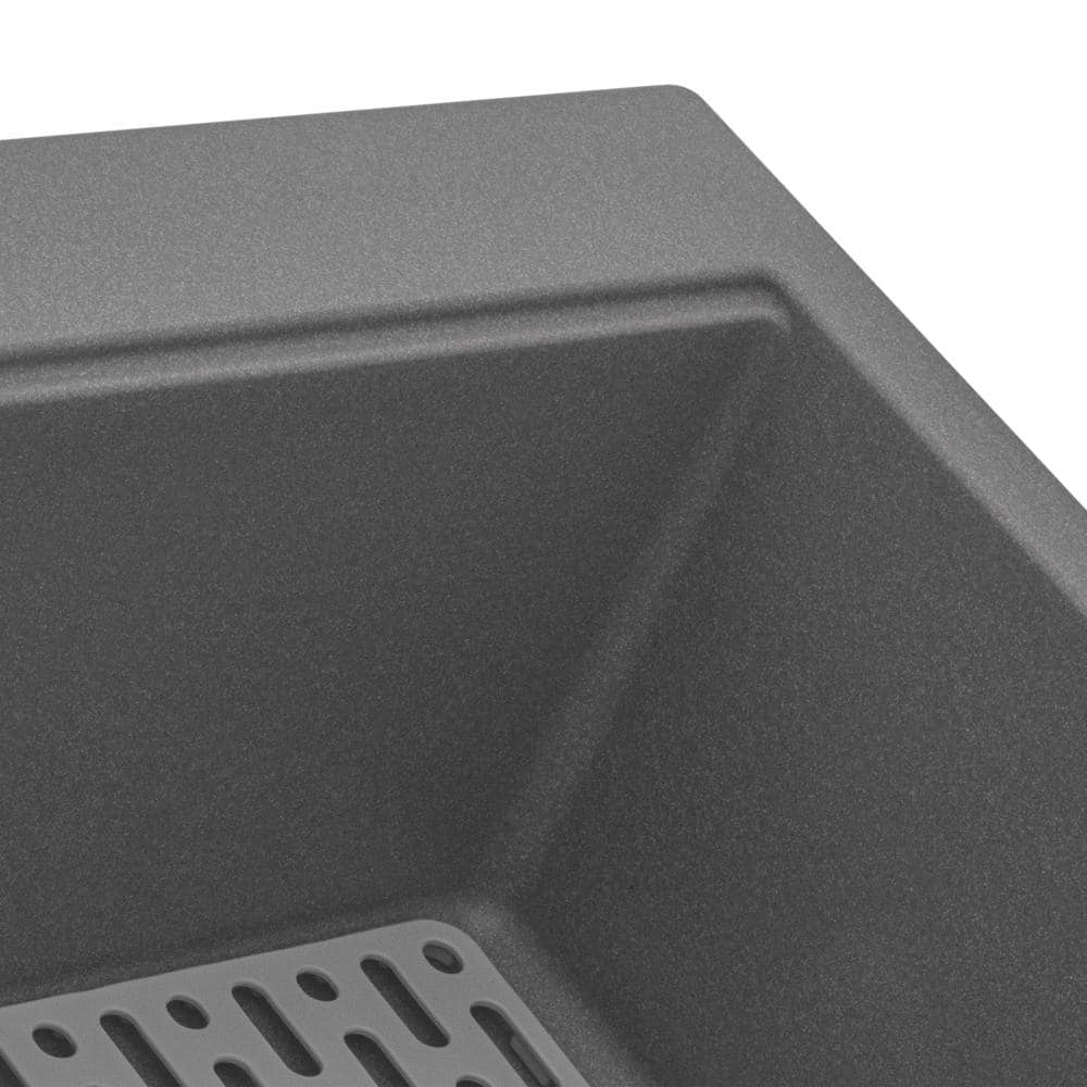 Urban Gray 33" Granite Composite Single Bowl Kitchen Sink