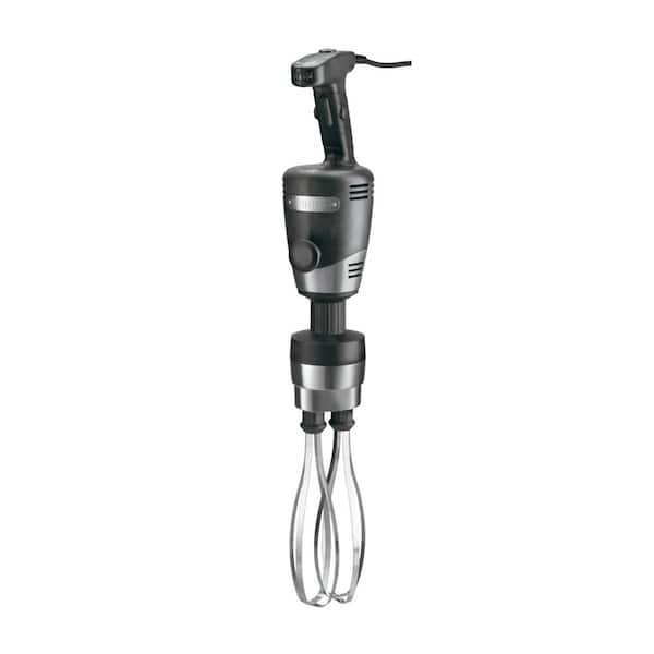 Waring Commercial Variable Speed Black Heavy-Duty Immersion Blender with Stainless Steel Whisk Attachment