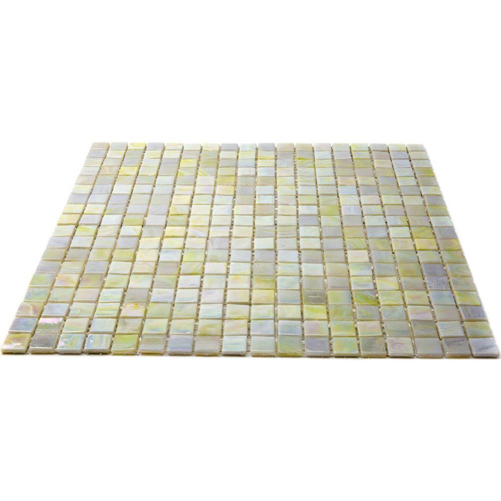 Skosh 11.6" x 11.6" Iridescent Glass Mosaic Tile