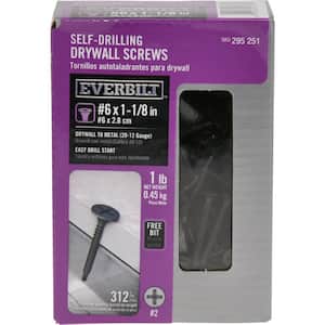 #6 x 1-1/8 in Phillips Bugle Head Drywall Screw (1 lb./Box)