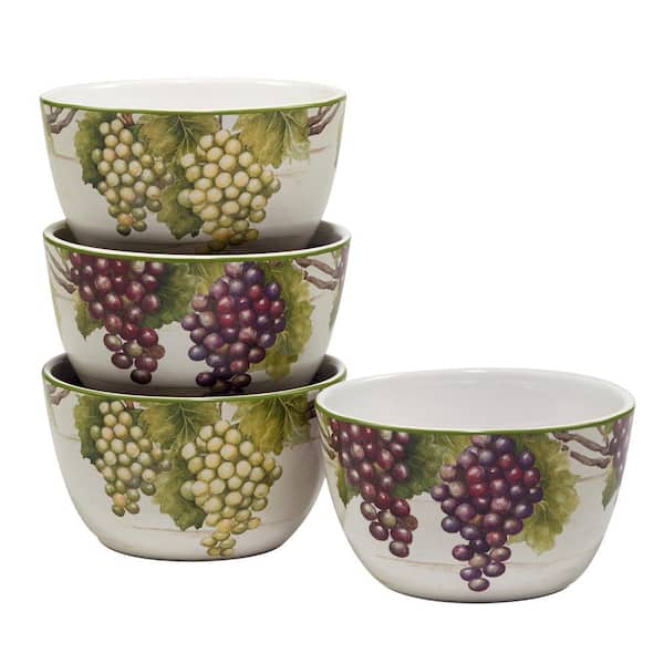 Meadow Brook Vineyard 23 fl.oz Assorted Colors Earthenware Dessert Bowl