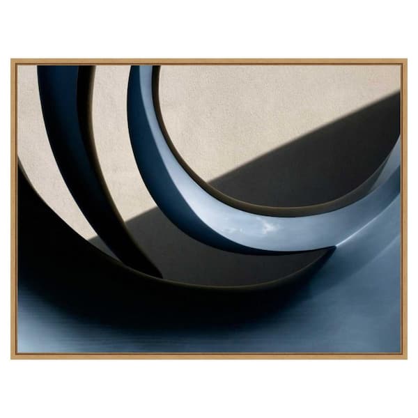 Amanti Art Architectural Curve III by Jim Christensen 1-Piece Floater Frame Canvas Giclee Abstract Art Print 32 in. x 42 in.