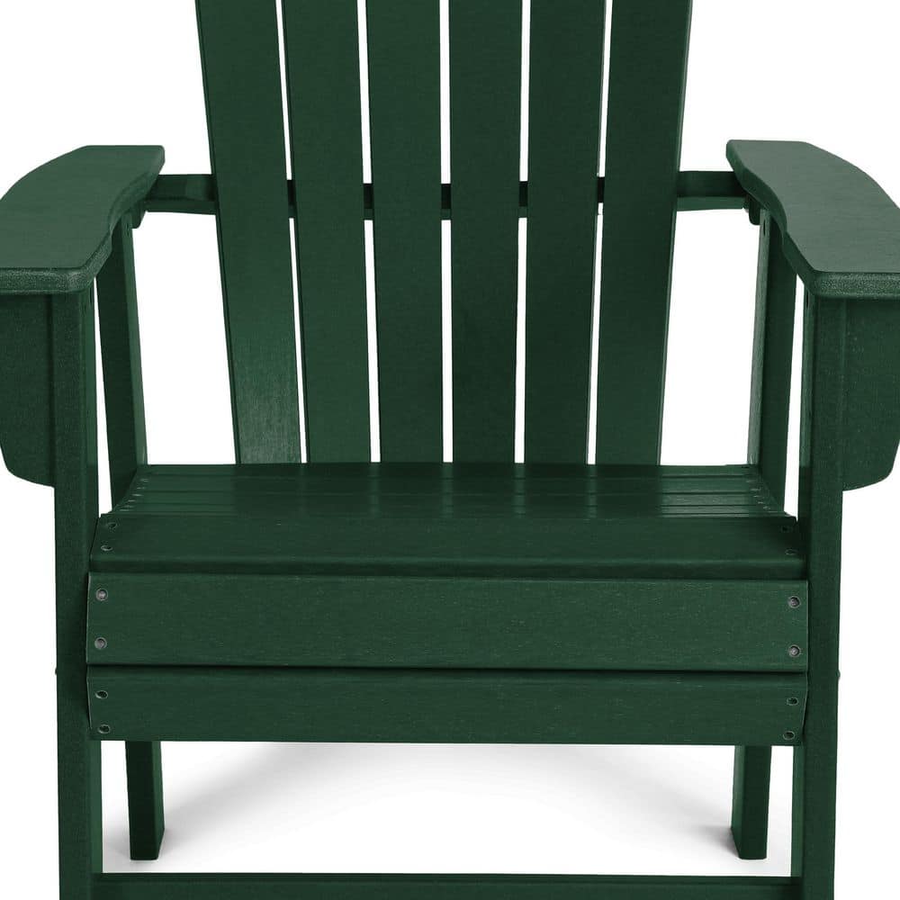 Altura Dark Green HDPE Adirondack Dining Chair