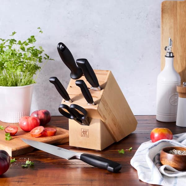 Four Star 7-pc stainless steel full tang Knife Block Set