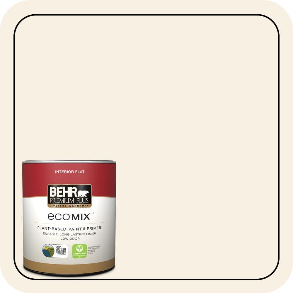 1 qt. #PWN-14 Chenille White Flat EcoMix Plant-Based Interior Paint & Primer price history on PriceWatchPro