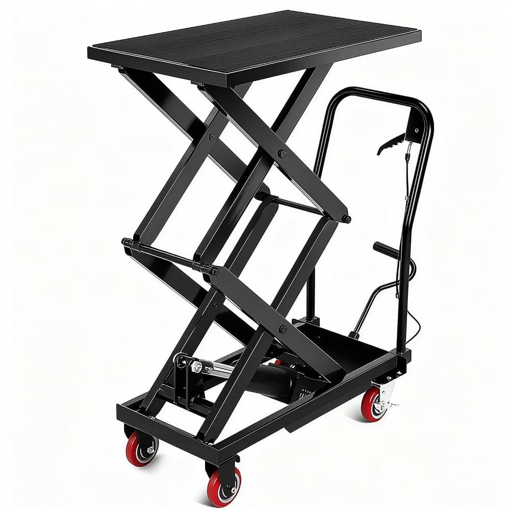 "Hydraulic Lift Table Cart, 330lbs Capacity 50"" Lifting Height, Manual Single Scissor Lift Table with Non-Slip Pad" price history on PriceWatchPro