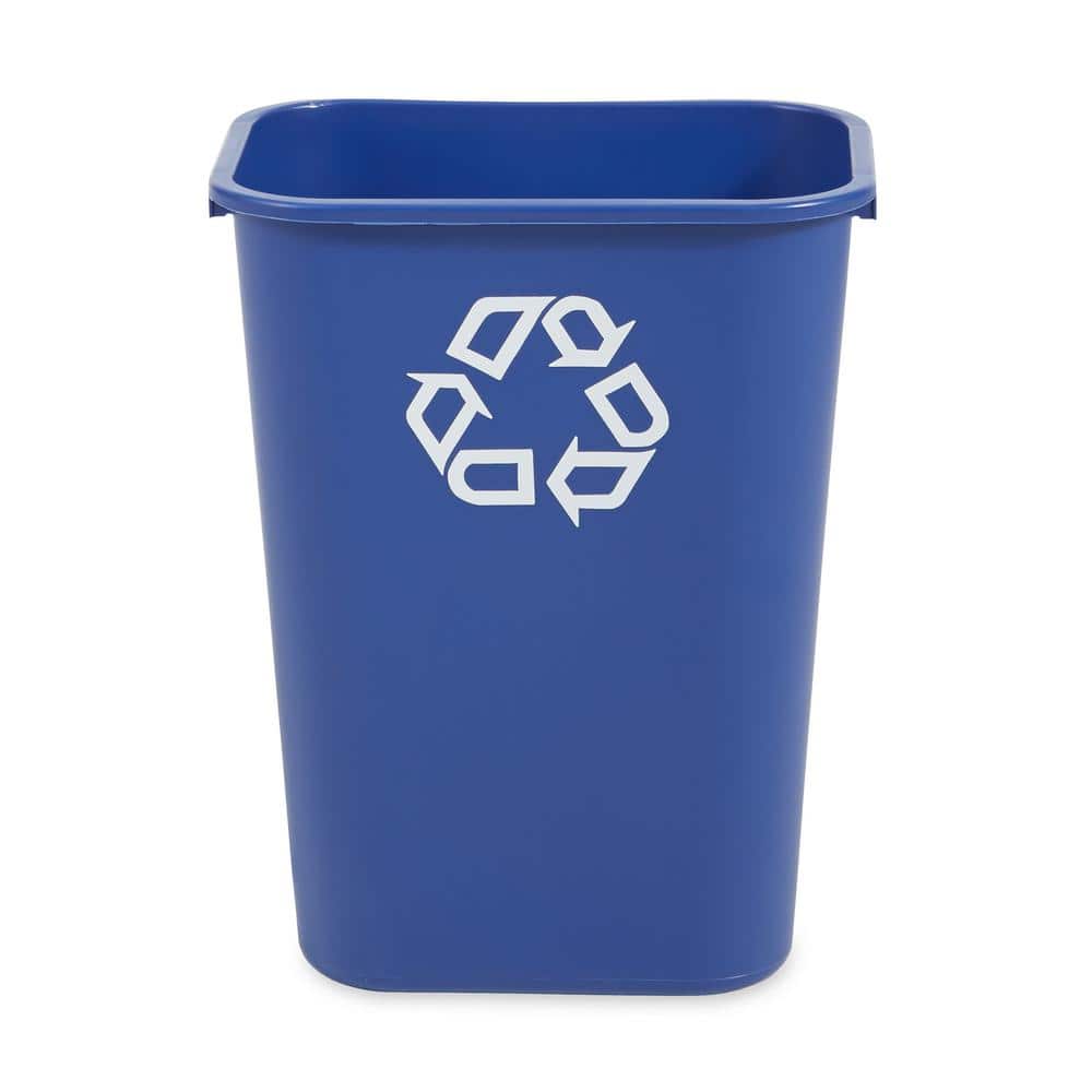 Rubbermaid 10.38 Gal. Blue Large Deskside Recycling Bin 2099560 - The Home  Depot
