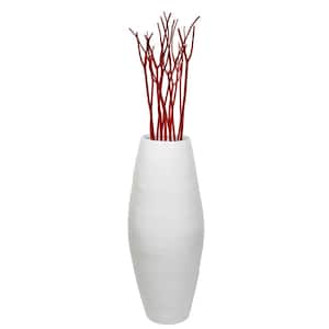 A & B Home Zuri Tall Oversized Ceramic Floor Vase - 9.5 in. Dia. x 33.5 in.  in Black/White 60053 - The Home Depot