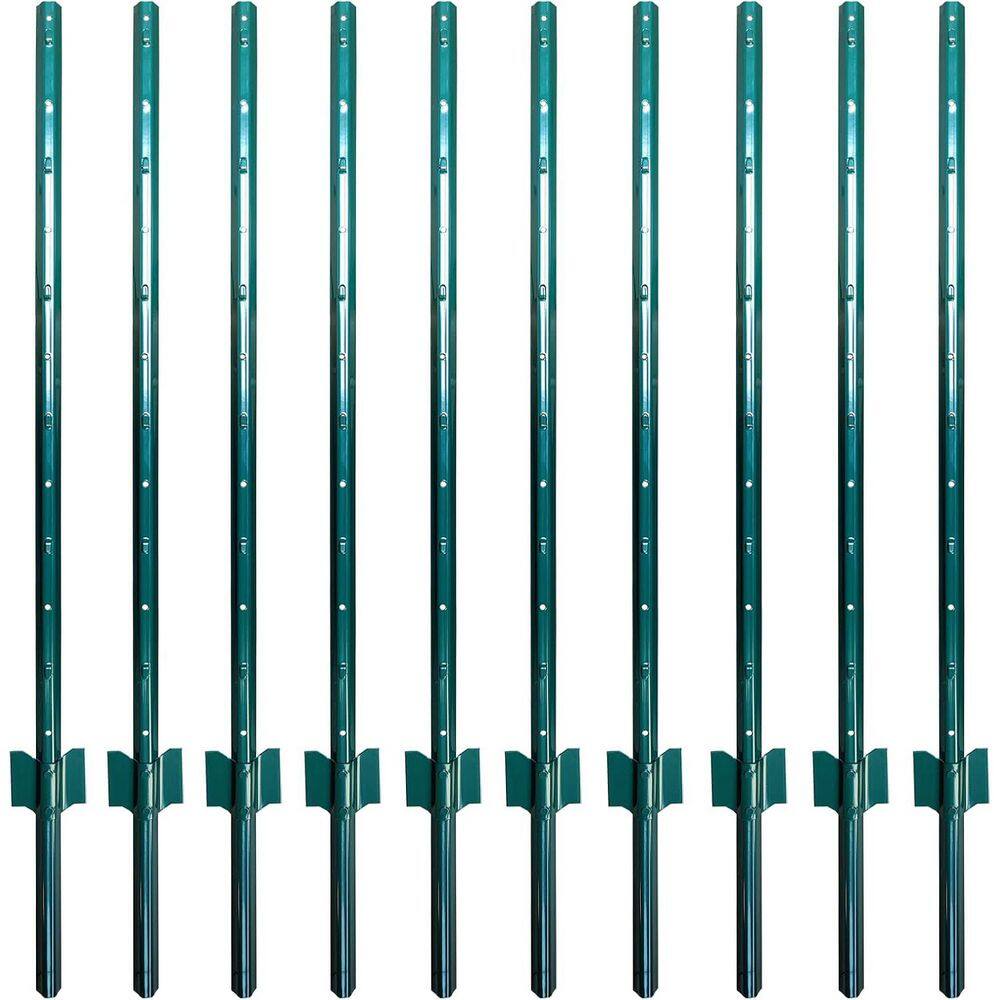 4 ft. Sturdy No Dig Metal Fence Posts U Post for Wire Fencing Yard Outdoor Pack of 10 price history on PriceWatchPro