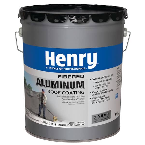 Henry 555 Fibered Aluminum Reflective Roof Coating 4.75 gal.