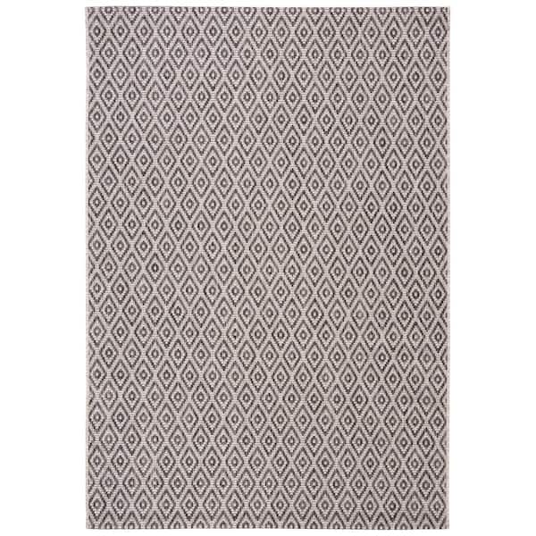 SAFAVIEH Courtyard Beige/Black 5 ft. x 8 ft. Geometric Indoor/Outdoor Patio  Area Rug
