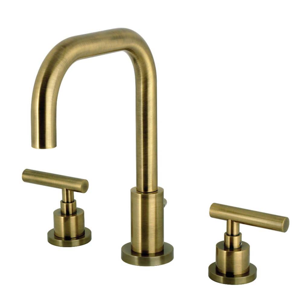 Manhattan 8 in. Widespread 2-Handle Bathroom Faucet in Antique Brass price history on PriceWatchPro