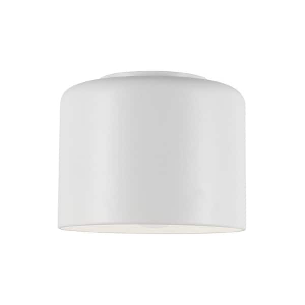 Dainolite Emilia 8 in. 1-Light Matte White Flush Mount