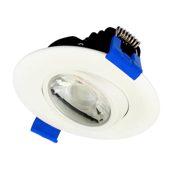 EnviroLite 3 in. White 3000K Canless Remodel Directional Gimbal Integrated LED Recessed Light Kit