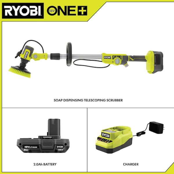 RYOBI ONE+ 18V Cordless Soap Dispensing Scrubber (Tool Only) PCL1701B - The  Home Depot