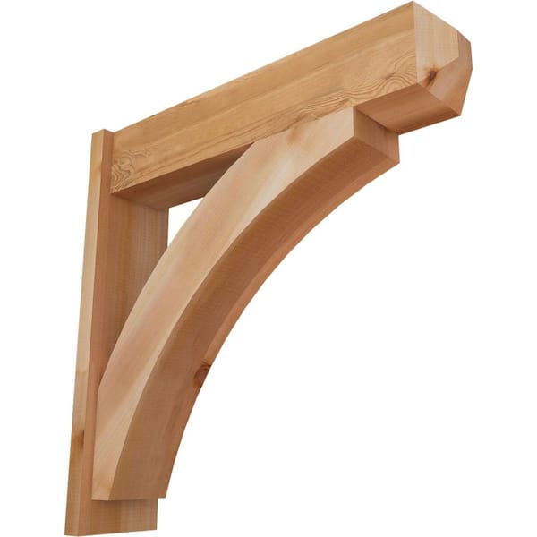 Ekena Millwork 8 in. x 32 in. x 32 in. Western Red Cedar Thorton Craftsman Smooth Outlooker