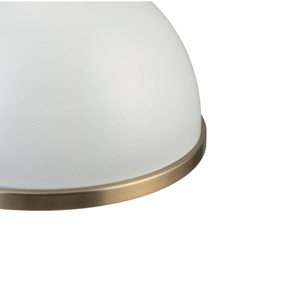 Beckett Matte White and Brass Accents Modern Farmhouse Pendant