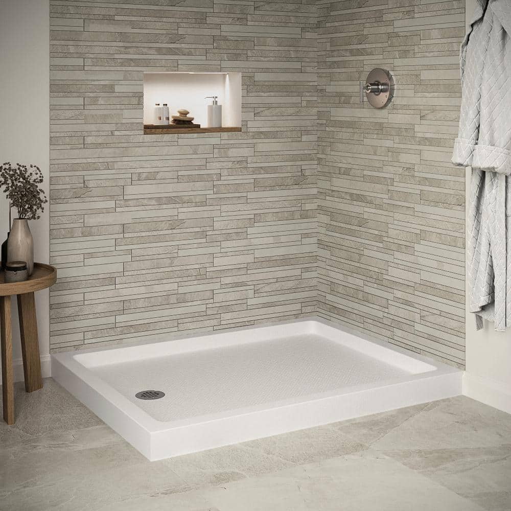 48'' x 36'' Glossy White Acrylic Rectangular Shower Base