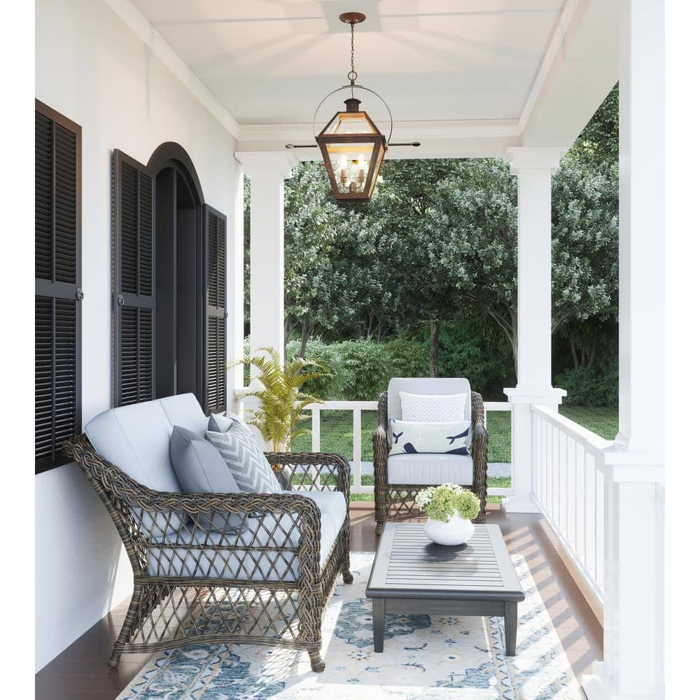 Quoizel 23.5" Industrial Bronze Outdoor Pendant with Clear Glass