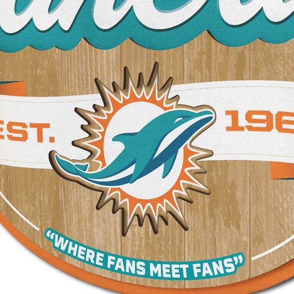 NFL Miami Dolphins Distressed Logo Cutout Sign