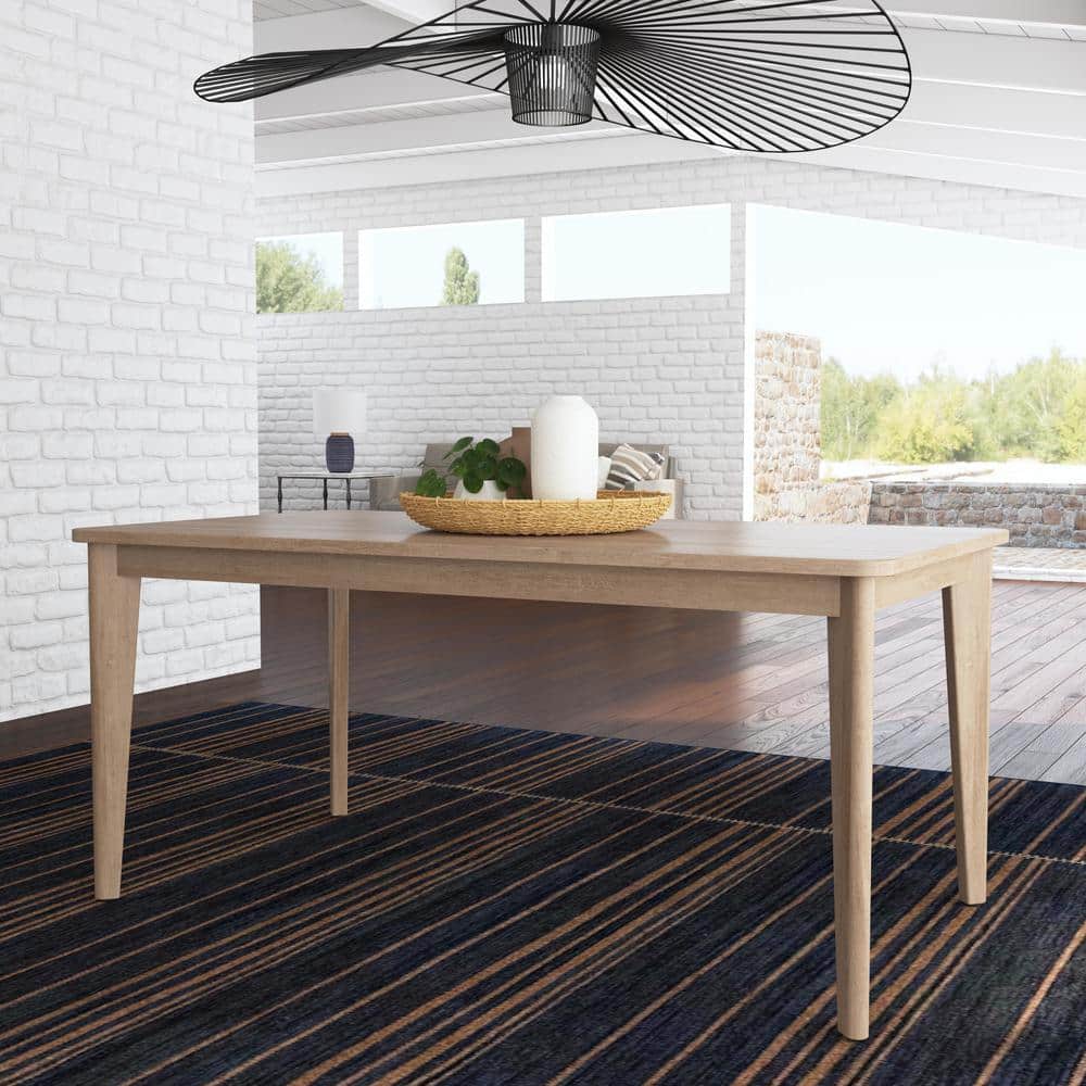 Brentwood Light Oak Rectangular Wood Dining Table for Six