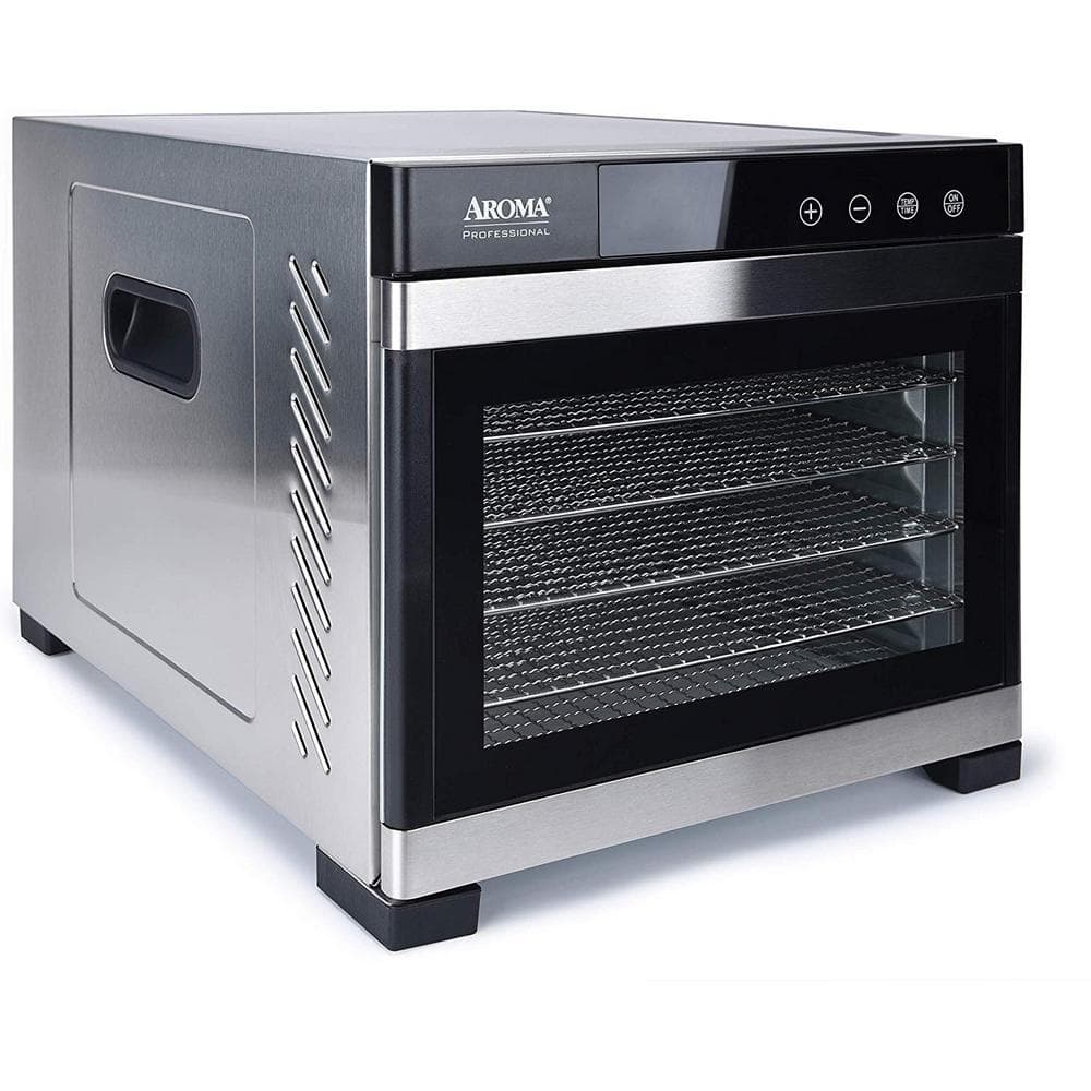Aroma Professional 6-Tray Black Stainless Steel Food Dehydrator