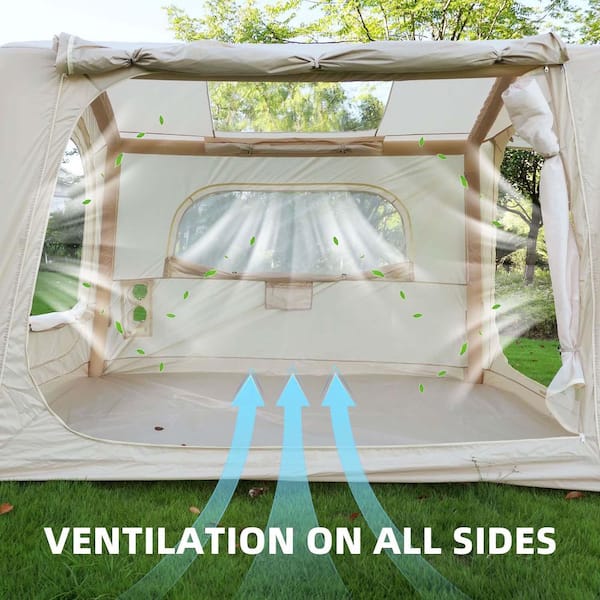 8.2 ft. x 9.8 ft. Beige Pop-Up Canopy Inflatable Tent, SUV Tent