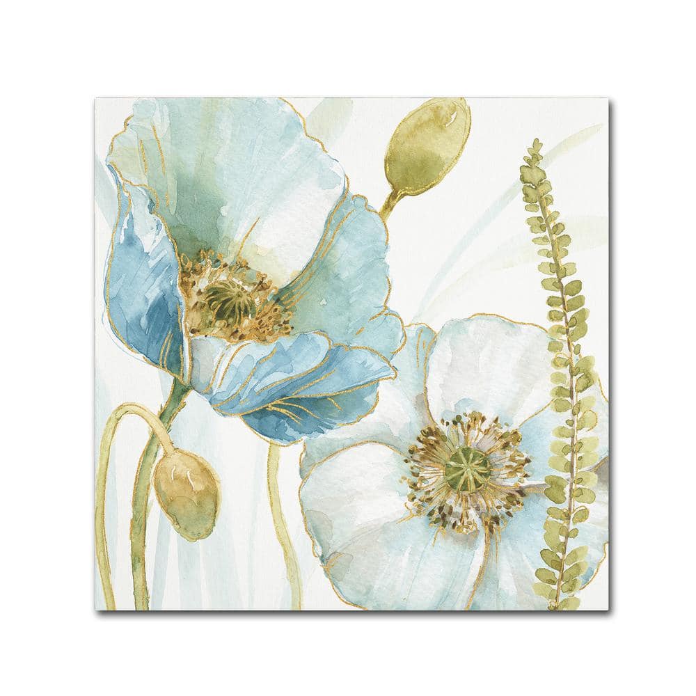8 x 10 Sketch Flowers Framed Wall Canvas Tan - Threshold™