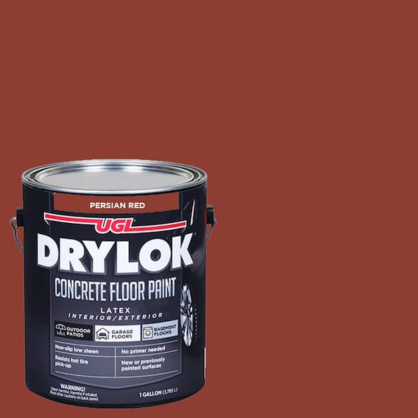 Drylok 1 Gal Persian Red Low Sheen Concrete Floor Paint 21513 - What Colors Does Drylok Concrete Floor Paint Come In