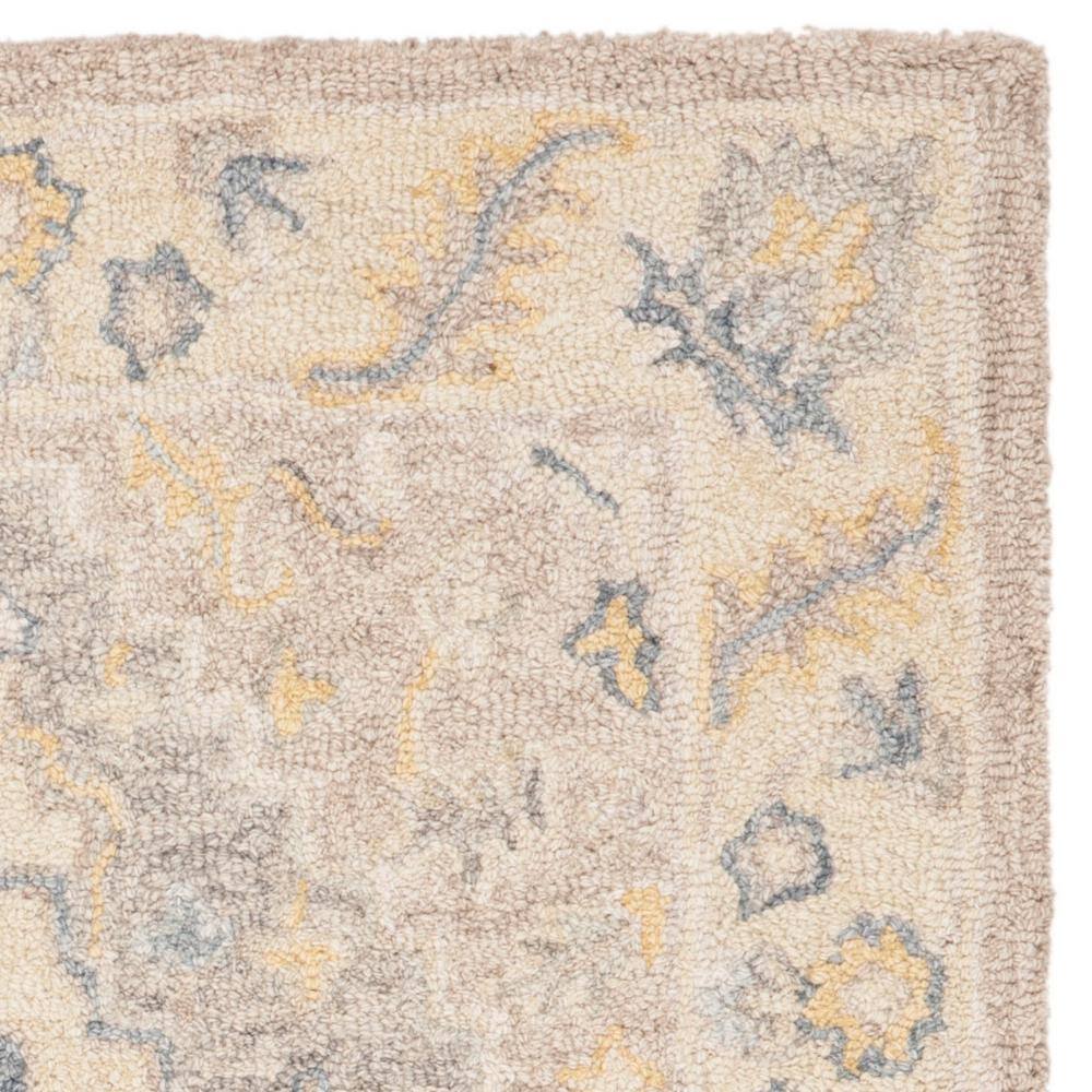 Handmade Gray Wool Tufted Rectangular Area Rug